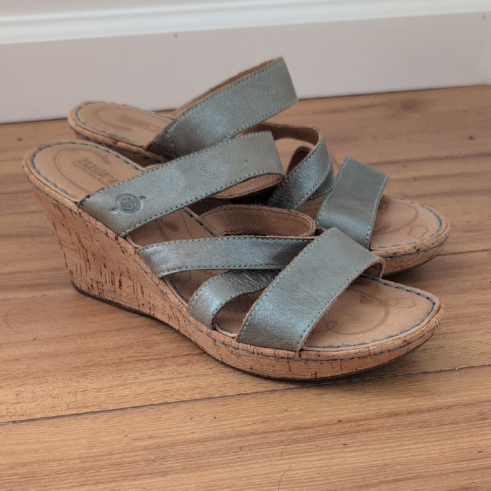 Women's Silver Wedge Sandals